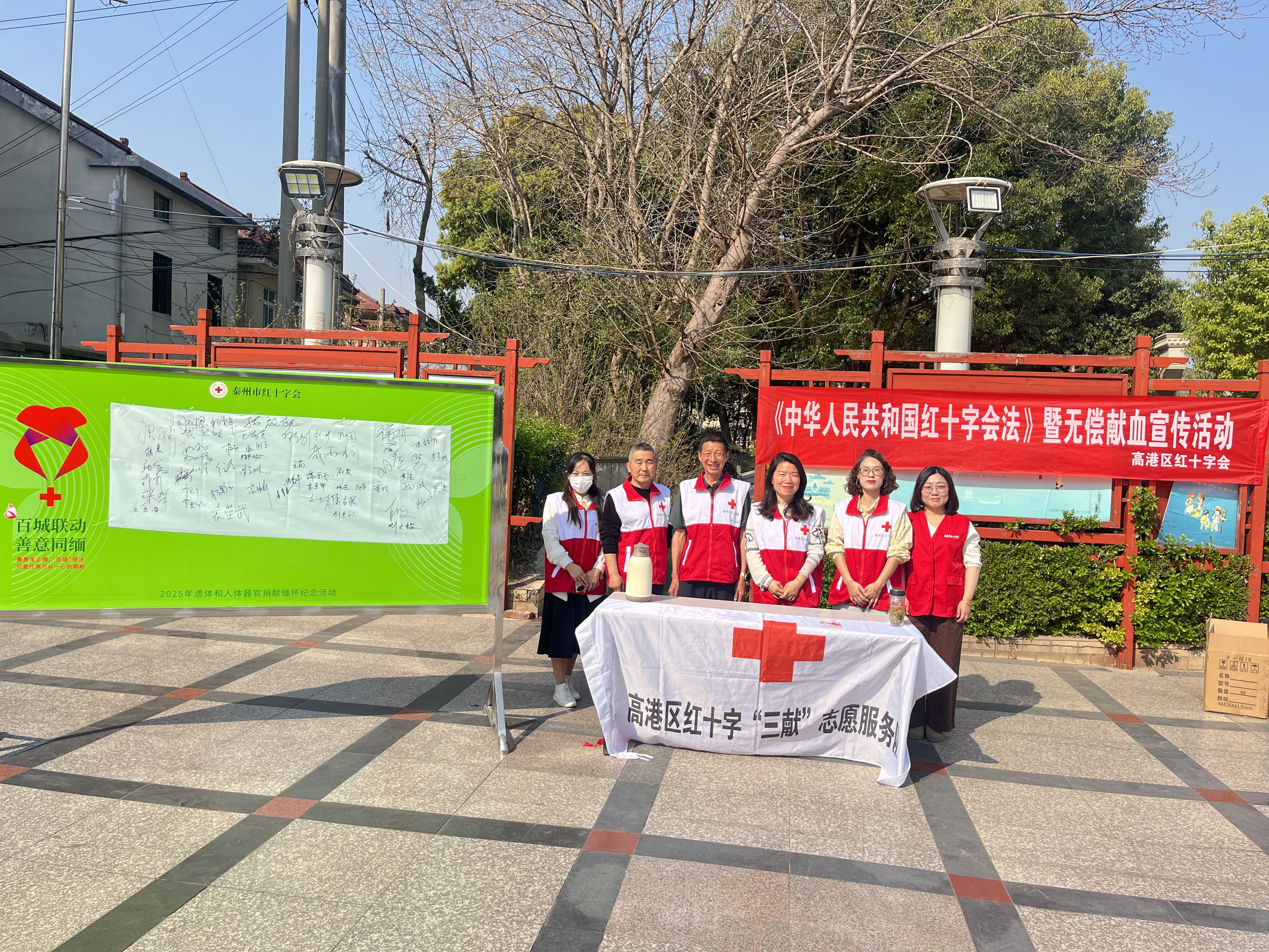 高港区红十字会开展2025年人体器官捐献缅怀宣传活动